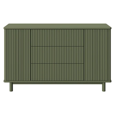Pogo Tambour Assembled Dresser - Olive