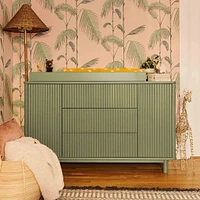 Pogo Tambour Assembled Dresser - Olive