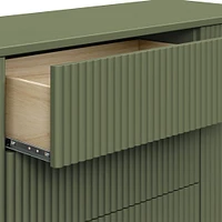Pogo Tambour Assembled Dresser - Olive