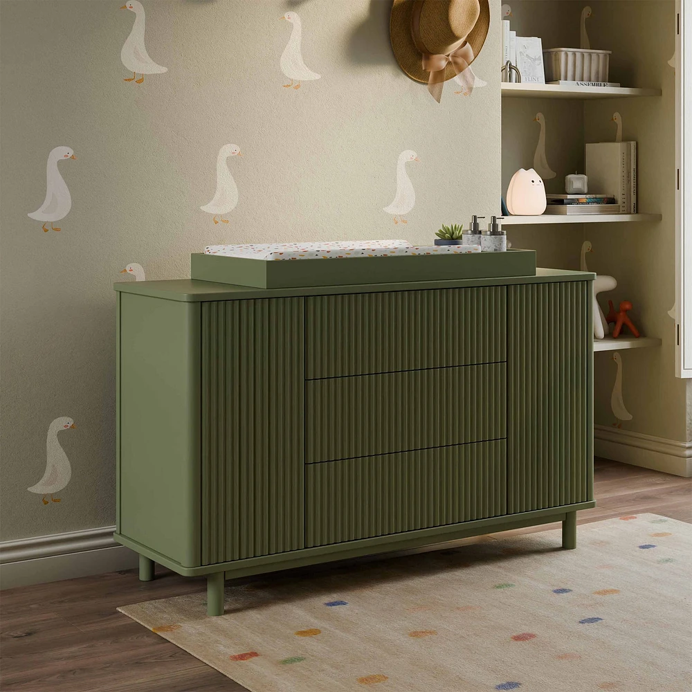 Pogo Tambour Assembled Dresser - Olive