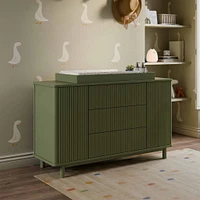 Pogo Tambour Assembled Dresser - Olive