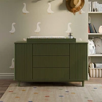 Pogo Tambour Assembled Dresser - Olive