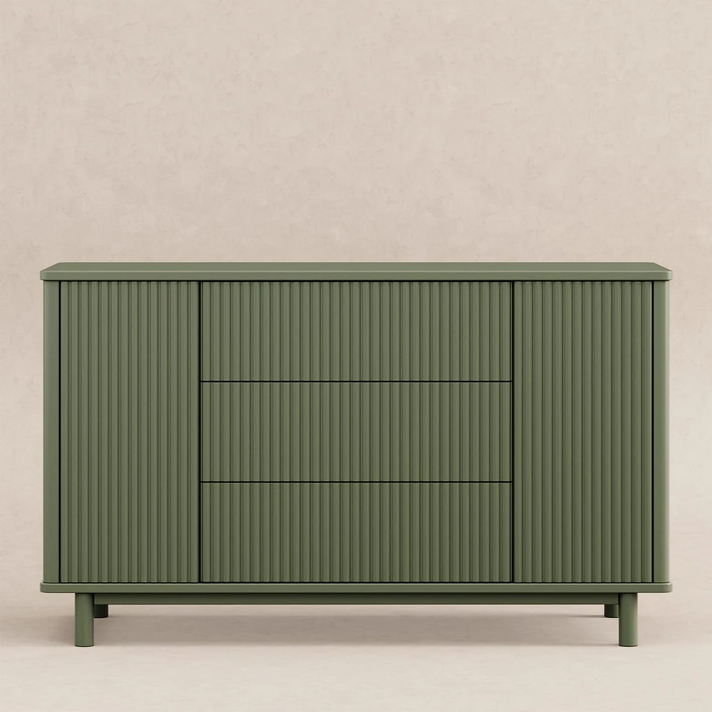 Pogo Tambour Assembled Dresser - Olive