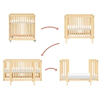 Couchette Convertible 8-en-1 Pogo avec kits de conversion - Blond