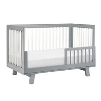 Hudson 3-in-1 Convertible Crib - Grey / White