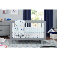 Hudson 3-in-1 Convertible Crib - Grey / White