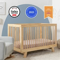 Hudson 3-in-1 Convertible Crib with Toddler Bed Conversion Kit - Natural Finish