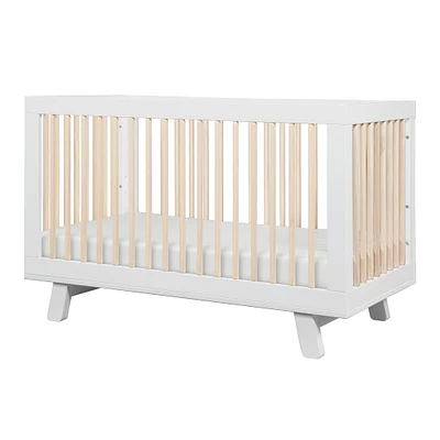 Hudson 3-in-1 Convertible Crib - White / Washed Natural