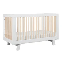 Hudson 3-in-1 Convertible Crib - White / Washed Natural