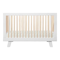 Hudson 3-in-1 Convertible Crib - White / Washed Natural