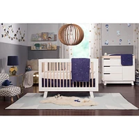 Hudson 3-in-1 Convertible Crib - White / Washed Natural