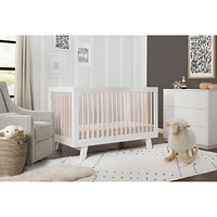 Hudson 3-in-1 Convertible Crib - White / Washed Natural