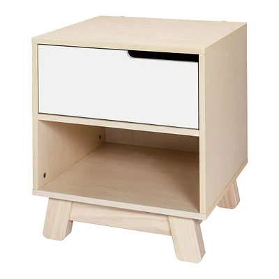 Hudson Nightstand with USB Port - Washed Natural / White