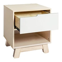 Hudson Nightstand with USB Port - Washed Natural / White