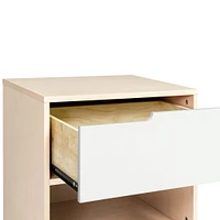 Hudson Nightstand with USB Port - Washed Natural / White