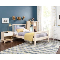 Hudson Nightstand with USB Port - Washed Natural / White