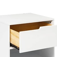 Hudson Nightstand with USB Port - White