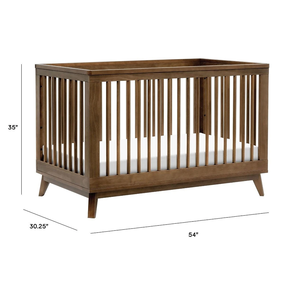 Scoot 3-in-1 Convertible Crib - Walnut