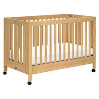 Maki Full-Size Folding Crib with Toddler Bed Conversion Kit - Honey