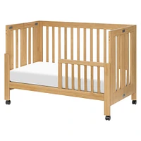Maki Full-Size Folding Crib with Toddler Bed Conversion Kit - Honey