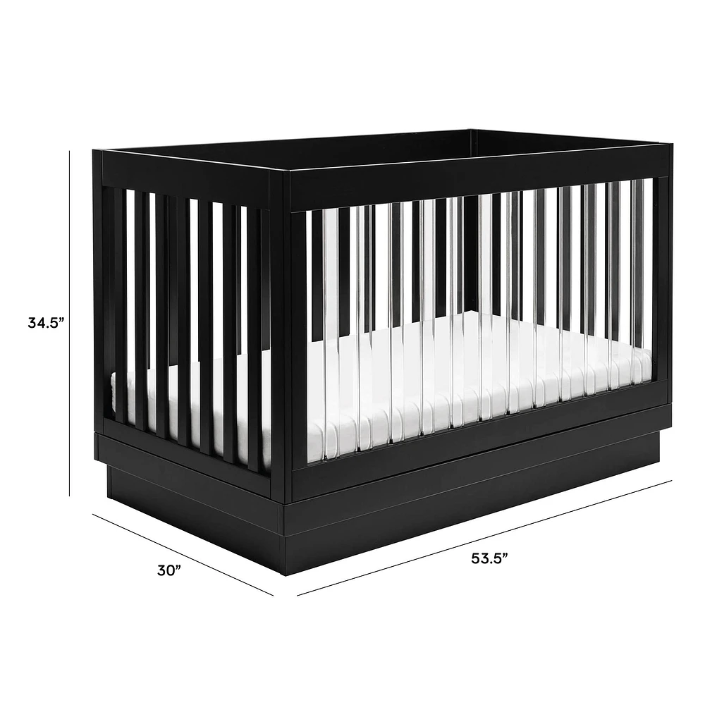 Harlow 3-in-1 Convertible Crib with Toddler Bed Conversion Kit