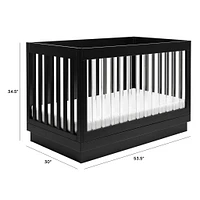 Harlow 3-in-1 Convertible Crib with Toddler Bed Conversion Kit