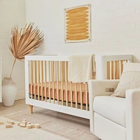 Couchette Convertible 3 en 1 Lolly - Blanc / Naturel