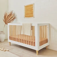Couchette Convertible 3 en 1 Lolly - Blanc / Naturel
