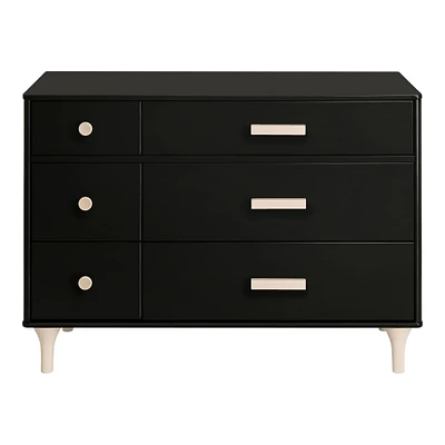 Commode Double 6 Tiroirs Lolly - Noir / Naturel Lavé