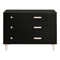 Commode Double 6 Tiroirs Lolly - Noir / Naturel Lavé