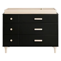 Commode Double 6 Tiroirs Lolly - Noir / Naturel Lavé