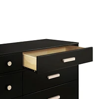 Commode Double 6 Tiroirs Lolly - Noir / Naturel Lavé