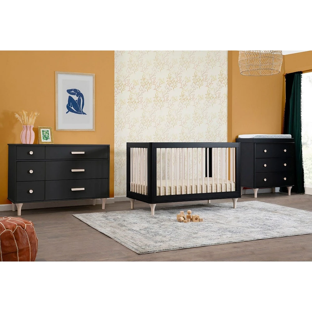 Commode Double 6 Tiroirs Lolly - Noir / Naturel Lavé