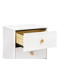 Lolly Nightstand with USB Port - White and Natural