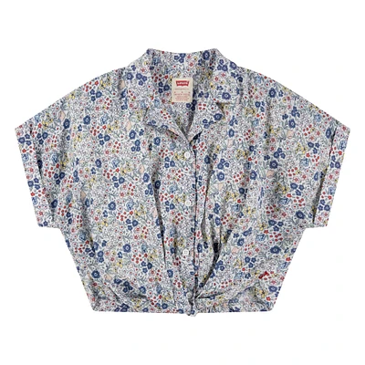 Printed Twist Button Top 7-16