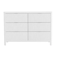 Commode 6 Tiroirs Milano - Blanc