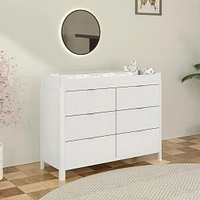 Commode 6 Tiroirs Milano - Blanc