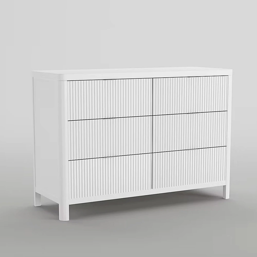Commode 6 Tiroirs Milano - Blanc
