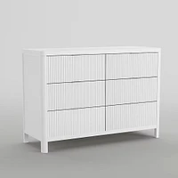 Commode 6 Tiroirs Milano - Blanc