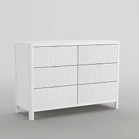 Commode 6 Tiroirs Milano - Blanc