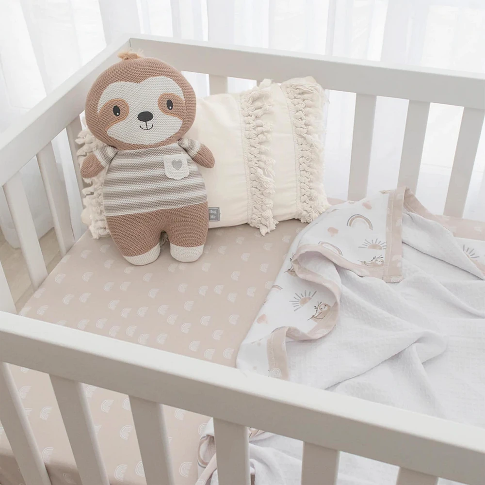 Crib Fitted Sheet - Rainbow