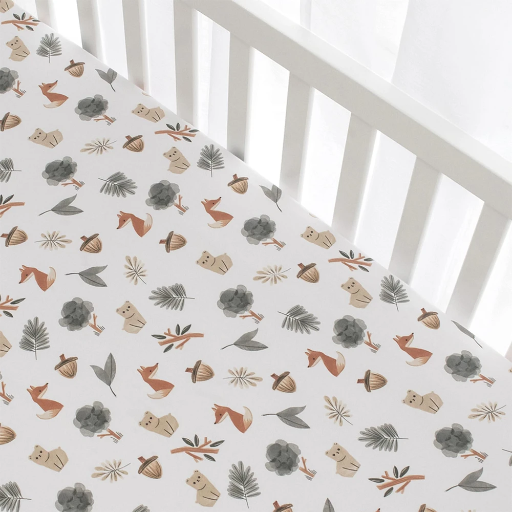 Drap Contour pour Lit de Bébé - Forêt