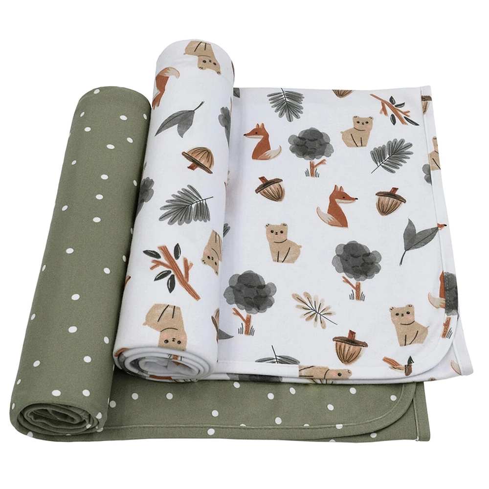 Swaddle Blanket (2) Jersey - Forest