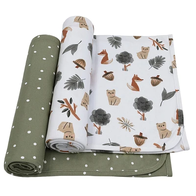 Swaddle Blanket (2) Jersey - Forest