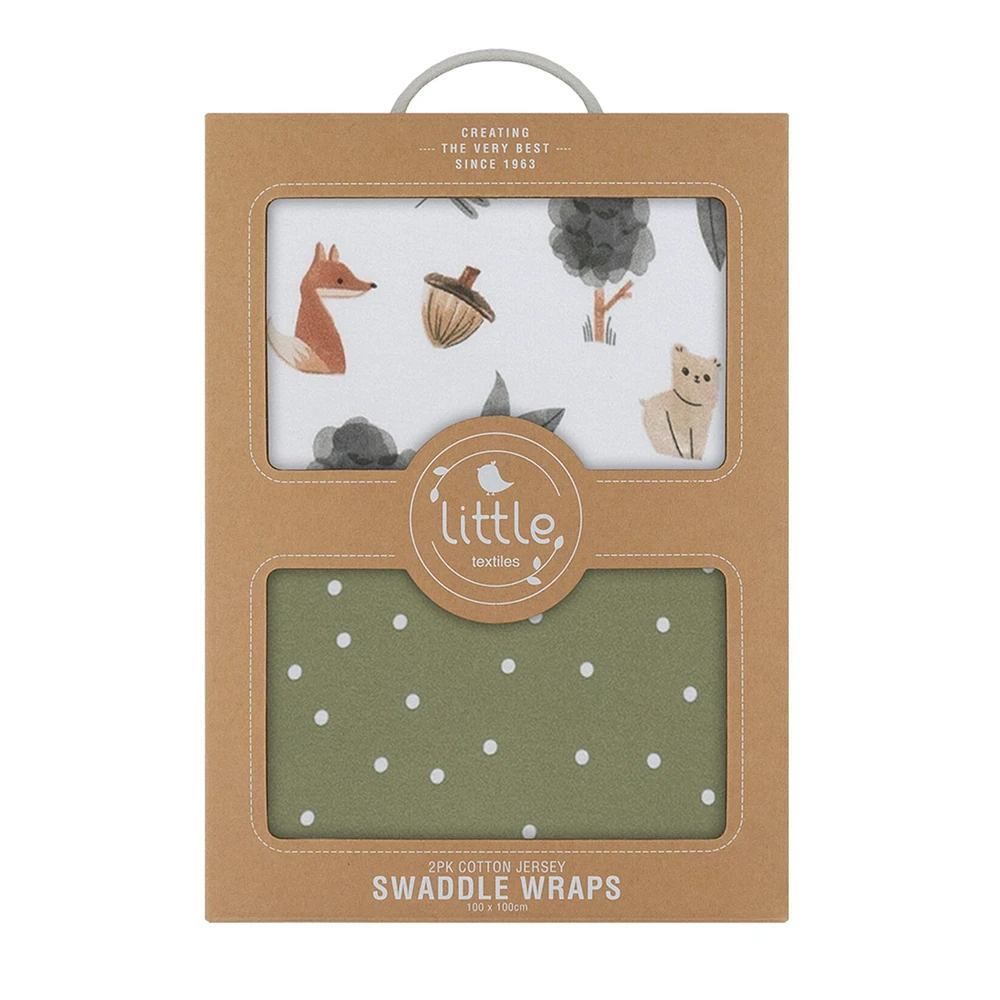 Swaddle Blanket (2) Jersey - Forest