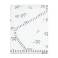Jersey Sherpa Blanket - Grey Elephant