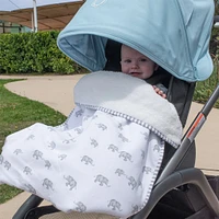 Jersey Sherpa Blanket - Grey Elephant