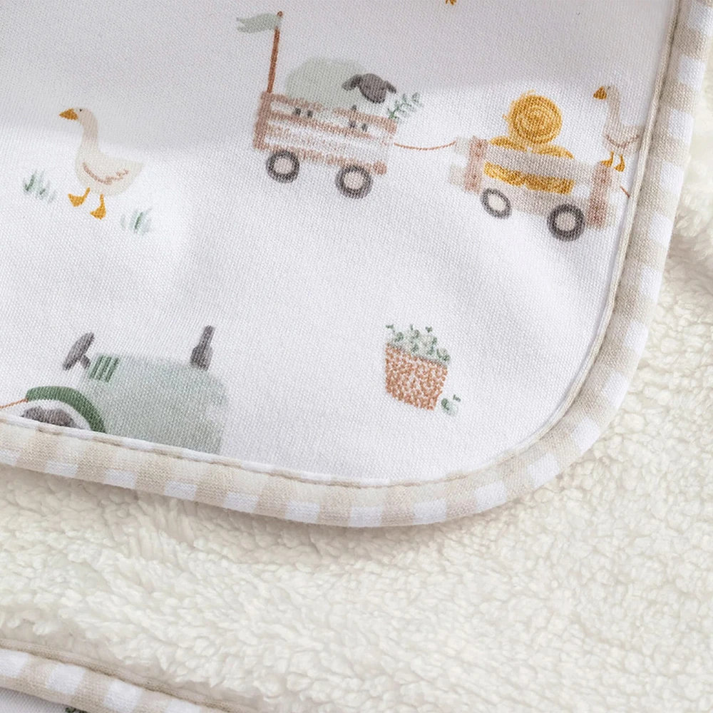 Jersey Sherpa Blanket - Tractor Ride