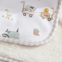 Jersey Sherpa Blanket - Tractor Ride
