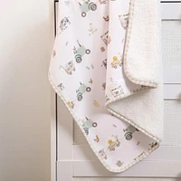 Jersey Sherpa Blanket - Tractor Ride